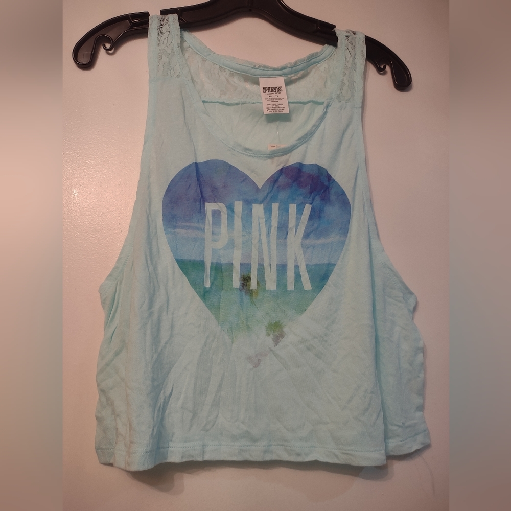 Victoria's Secret Pink island beach heart tank